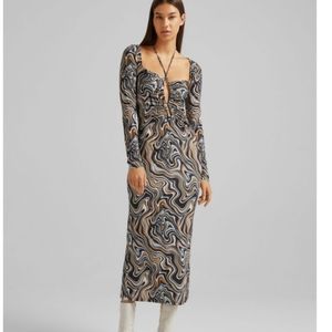 Bershka long sleeve and long length dress